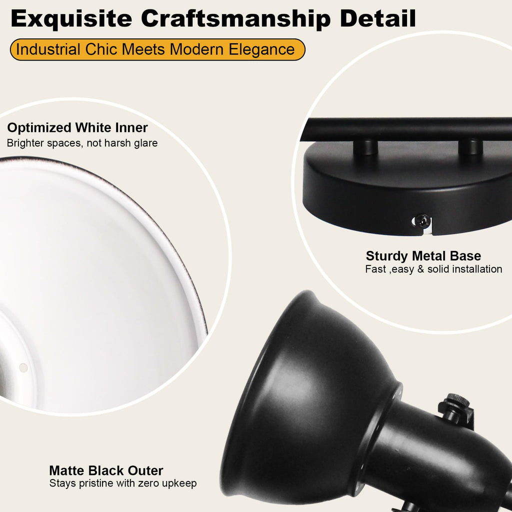 Track Lighting, Adjustable Ceiling Light Fixture Black