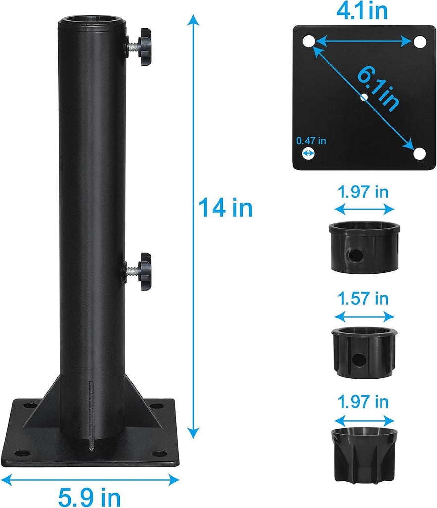 USA Heavy Duty Patio Umbrella Stand for 1.5"-1.9" Pole
