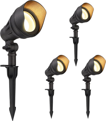 LED Low Voltage Landscape Lights, 14W 540LM 3000K 12V Aluminum Outdoor Spotlight, IP65 Waterproof Landscape Lighting