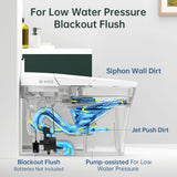 Smart Toilet,Bidet Toilet Pump-assisted,Blackout Flush,Heated Seat,Dual Auto Flush,Warm Water,Foot Sensor
