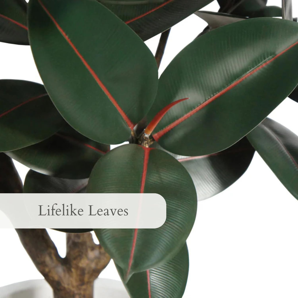 Faux Rubber Ficus Tree, 5 ft, Home Decor