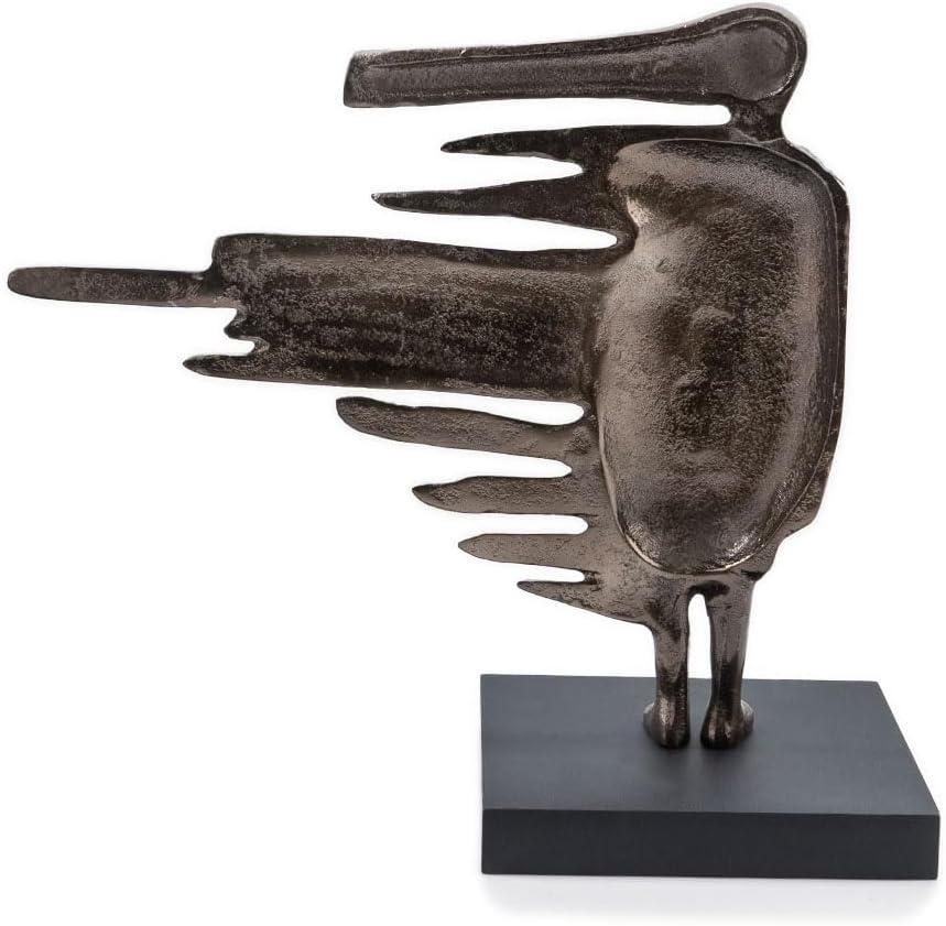 3717 Brisa Blown Away Sculpture, Abstract Modern Sculpture Decor , and Shelf, Bronze-Finished Statue, 11.5" H