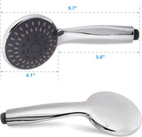 High Pressure Handheld Shower Head Briout 5-Settings Powerful Water Spray Shower Head against Low Pressure Water Flow