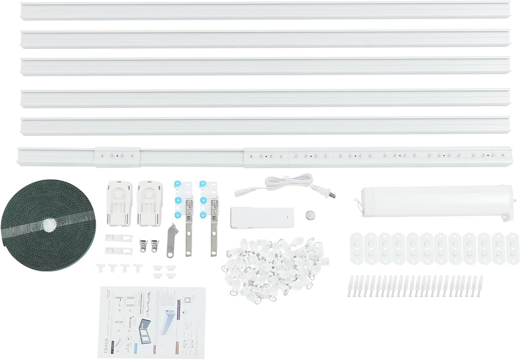 Electric Curtain Track, Retractable Motorized Curtains Rod From 2.16-6.2m/7-20ft, Automatic Curtain Opener