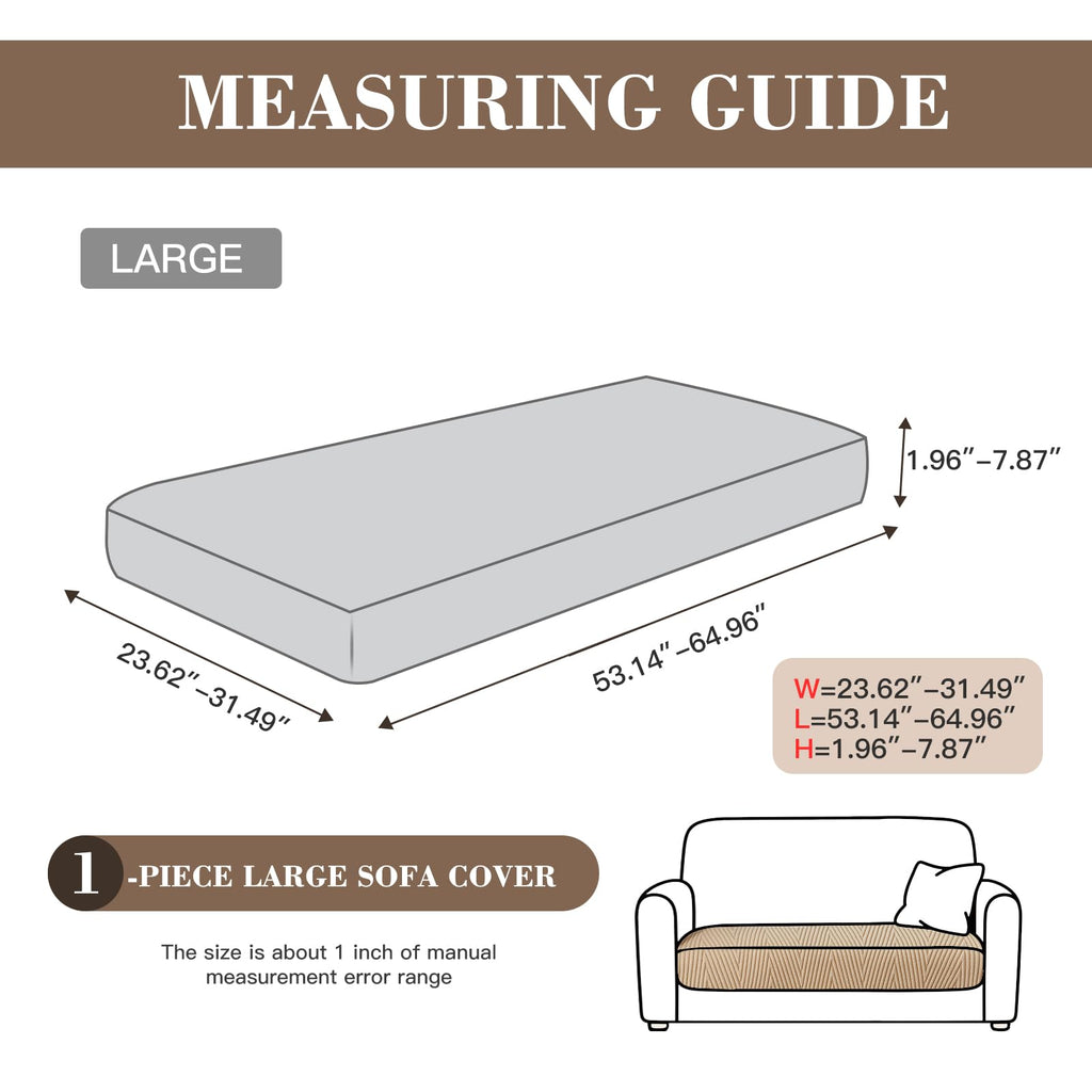 Couch Cushion Covers for Sectional Sofa, Wear Resistant Stretch Sofa Slipcovers for Chair Sofa Cushion Furniture
