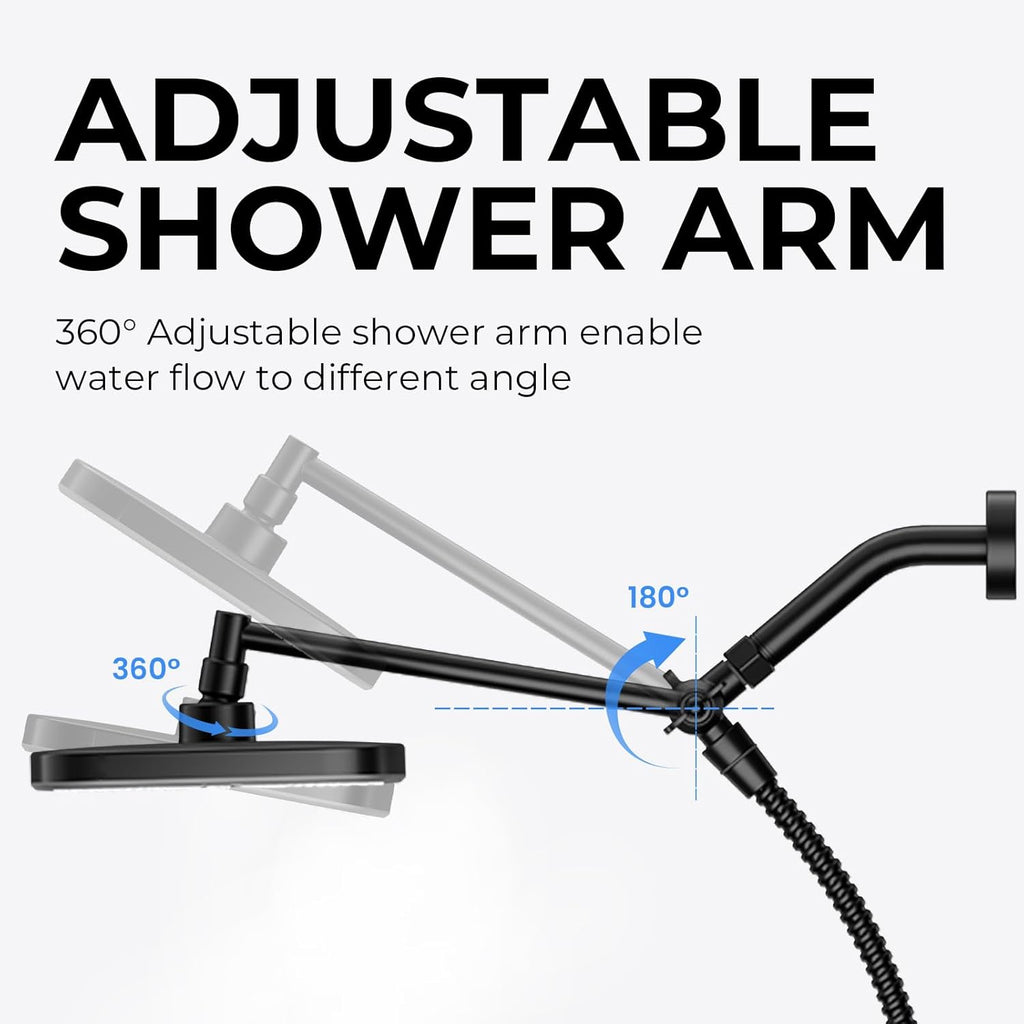 Wide Rain Shower Head With 5 Modes Handheld Showerheads