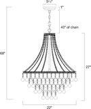 Luxury Empire Crystal Chandelier, 7 Lights, 4 Tiers Glam Light with Chrome Finish, Adjustable Hanging Ceiling Light Fixture, Foyer/Hallway, Dining, Bedroom, Living Room (Antique Copper) A108-B097MPVZ8W