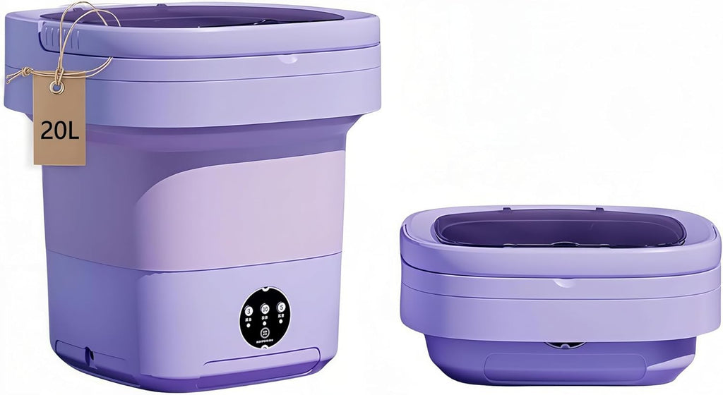Portable Washing Machine, Mini Washer,20L Upgraded Large Capacity Foldable Washer.Deep Cleaning of Underwear, Baby