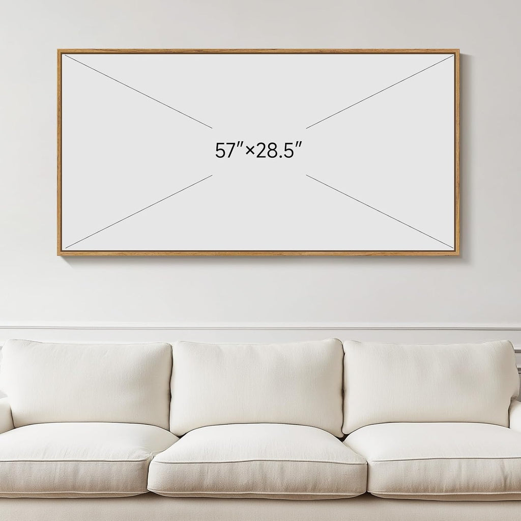Large Framed Rustic Canvas Wall Art , Neutral Abstract Nature Modern Prints Paintings Artwork for Walls, Horizontal