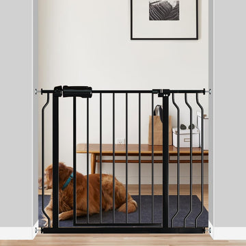 34-38.5 Inch Extra Wide Walk Thru Baby Gate for Stairs Doorways