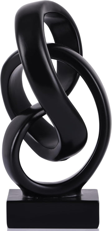 Abstract Knot Sculpture, Artistic Mobius Inspired Resin Decor, Elegant Home and Office Decor, Perfect for Shelves