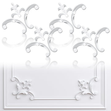 4pcs Corner Wall Molding, French Wainscoting Panel, Fleur De Lis