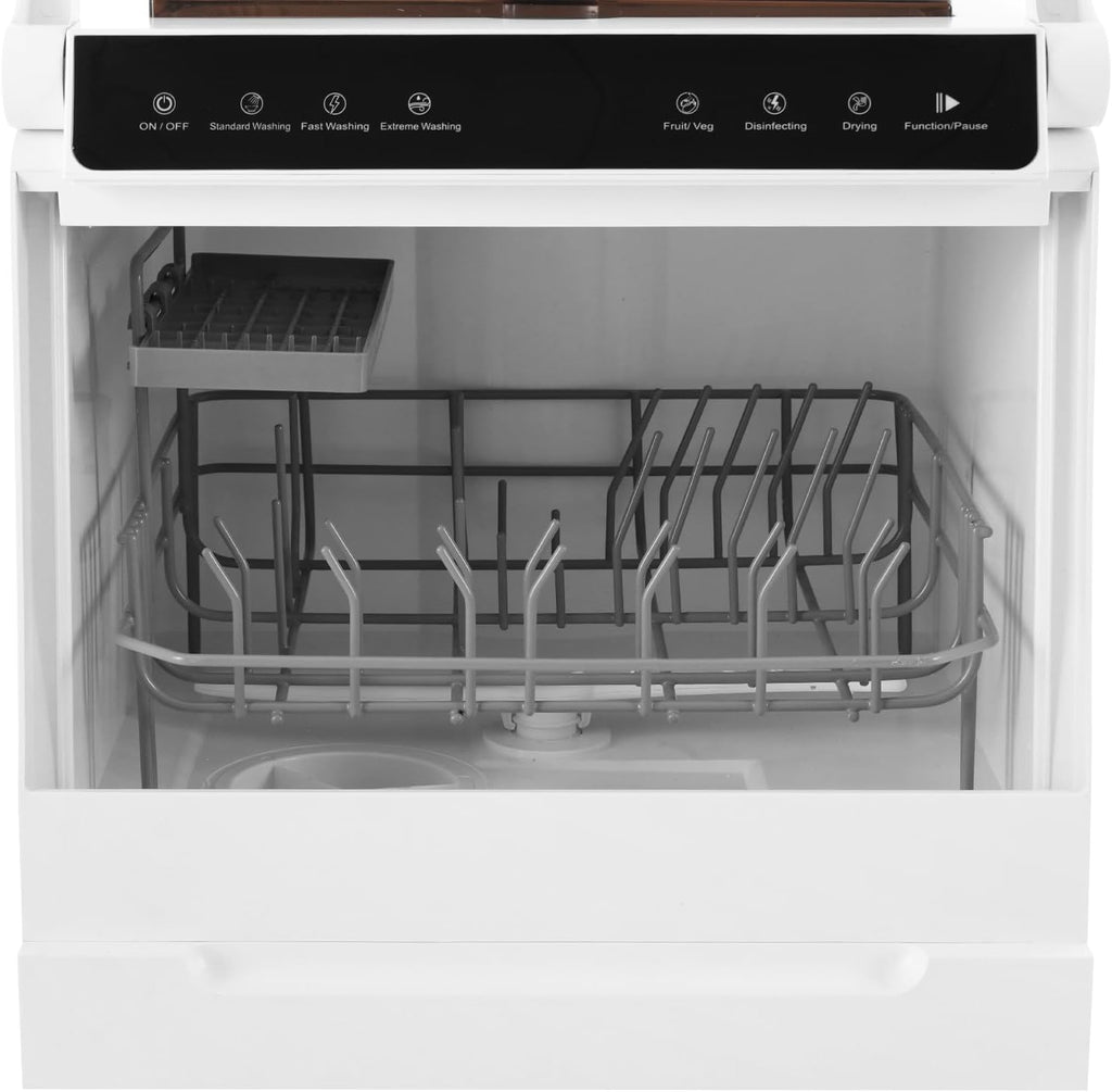 Portable Countertop Dishwasher, 1100W Mini Dishwasher, 360° Spraying Cleaning, 110V Table Top Dishwashers for Homes
