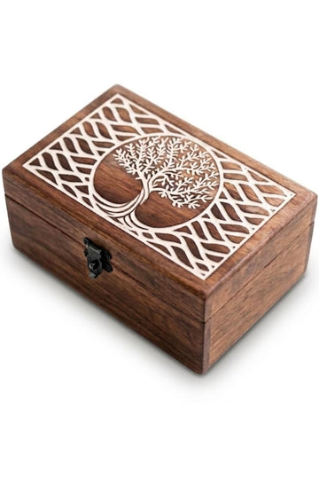 Rustic Decorative Storage Box With Lid (8X5X3") Cajas De Madera Para Decorar| Wooden Recipe / Keep Sake Box For