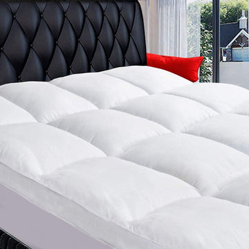 Queen Mattress Topper, Cotton Extra Thick Pillow Top Mattress Pad | 100% Cotton Top Bed Topper Protector, Cooling