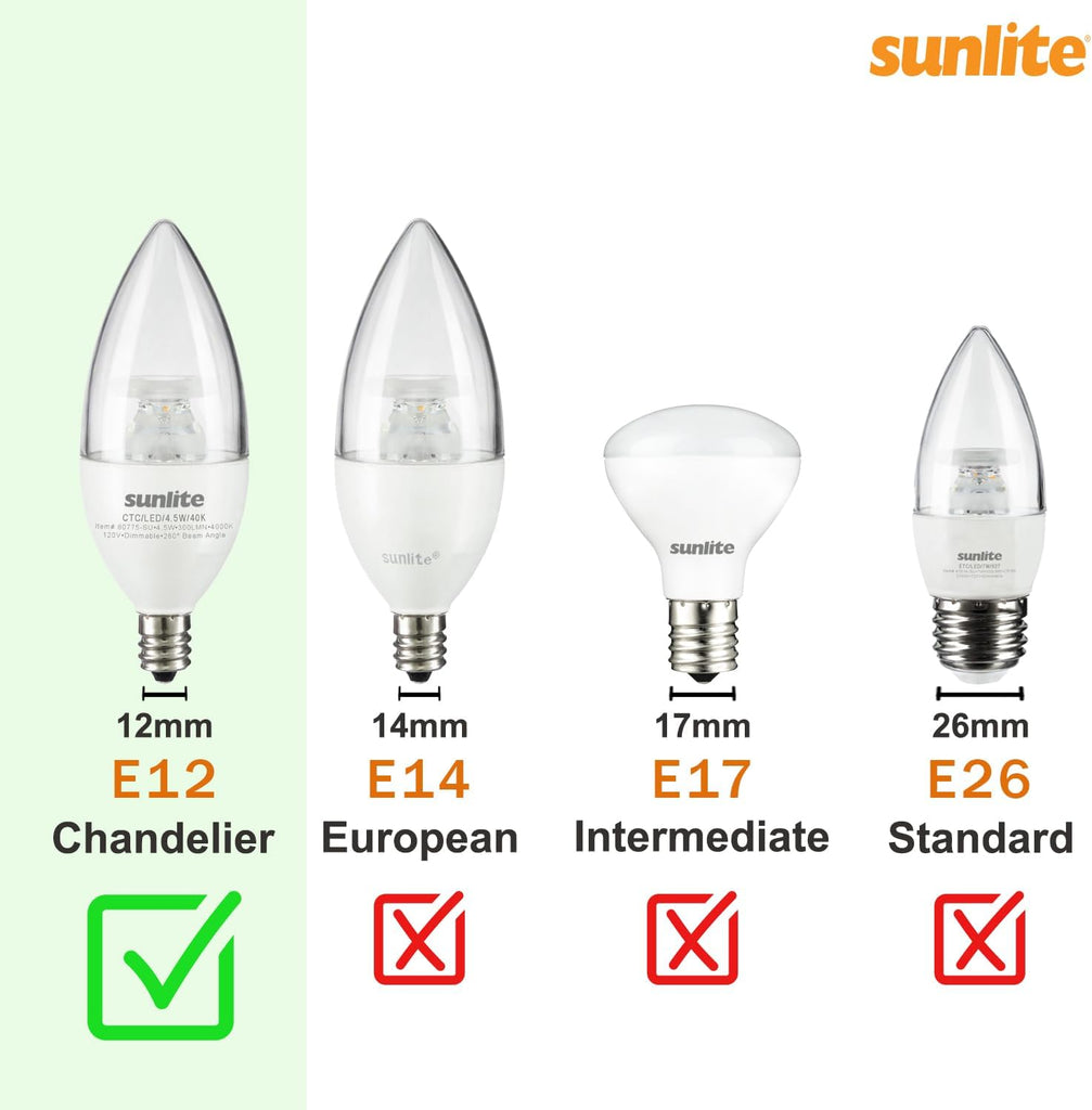 LED G16.5 Filament Style Globe Light Bulb, 2.5 Watts (25W Equivalent), 250 lumens, Dimmable, Candelabra Base