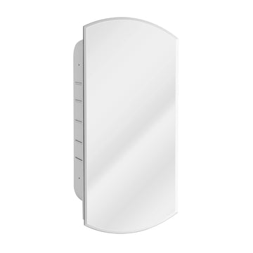 Recessed Frameless Medicine Cabinet Mirror with Beveled Edge - Metal Bathroom Wall Vanity with Storage, Adjustable