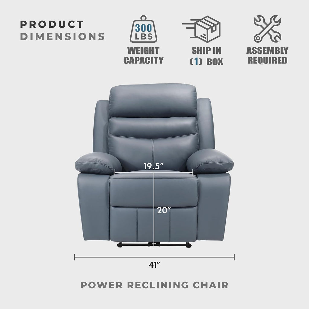 Recliner Chair Living Room Leather Match Reclining Sofa Chair, Home Theater Seating, Wall Hugger Recliner, Power