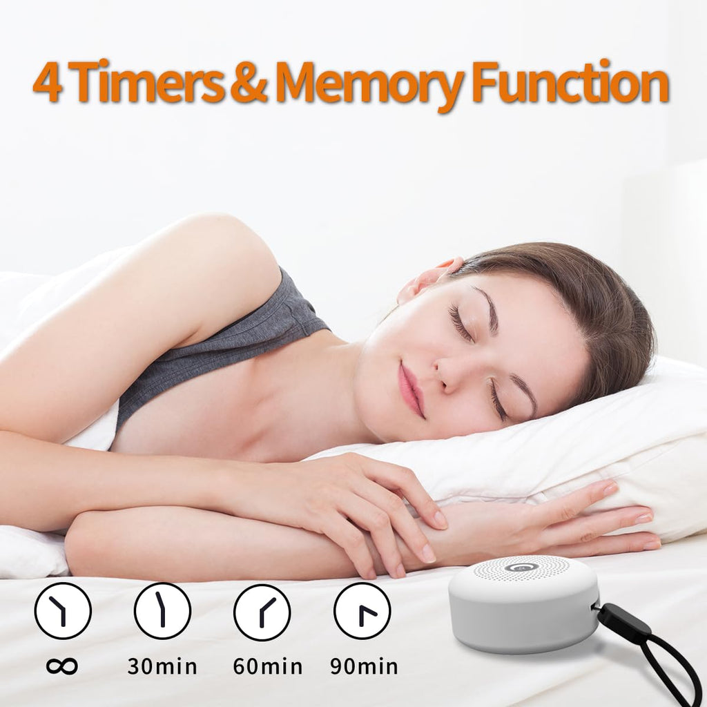Sleep Sound Machine Portable Noise Machine with 30 4 Timer Memory Function Rechargeable Battery 32 Volume Levels for