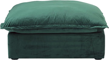 Ottoman Module for Living Room, Cushion Covers Removable, Minimalist Comfy Breathable Ottoman Seater Paired with Sofa Couch for Living Room Apartment, Green