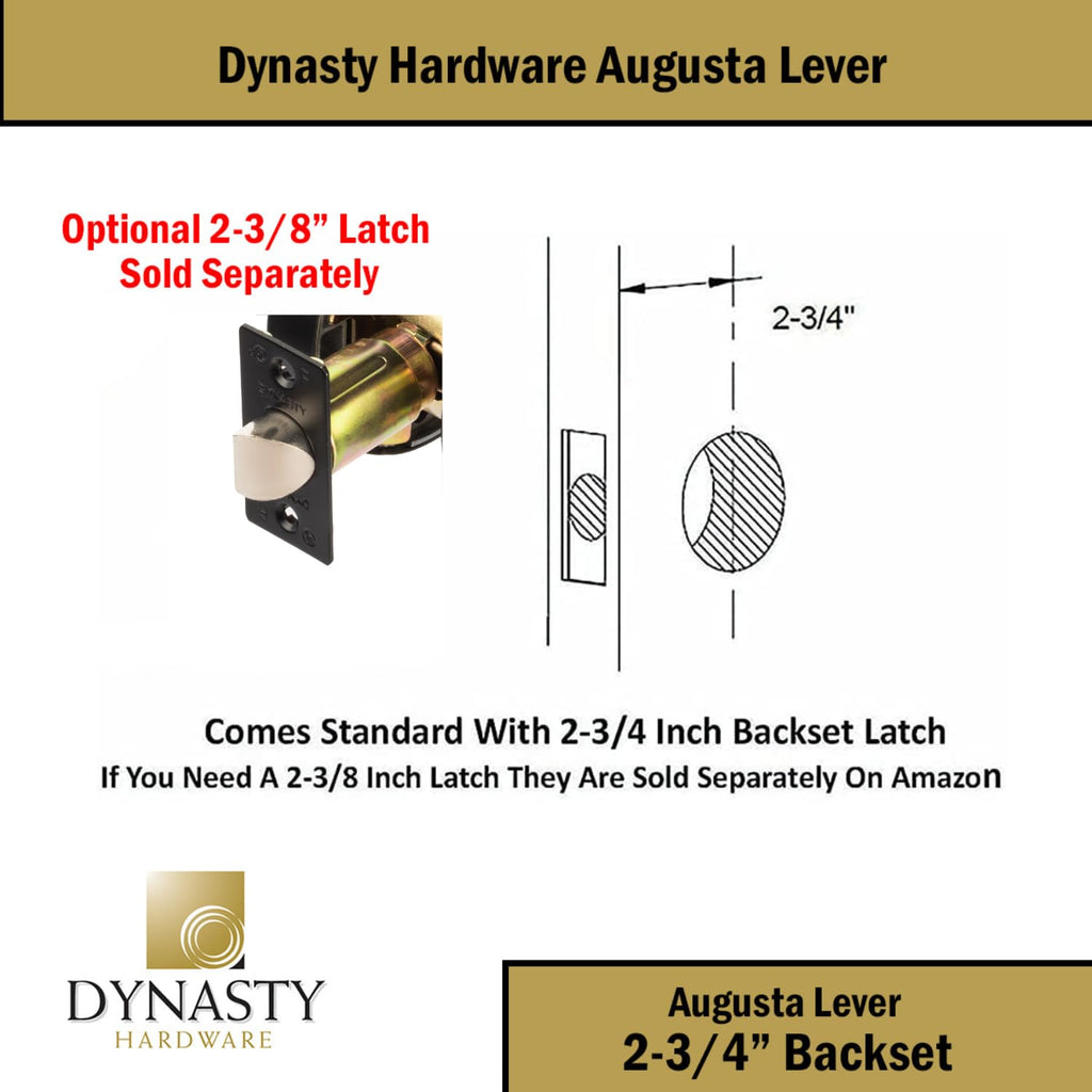 Augusta Passage Lever Set, ADA, Grade 2, Flat Black