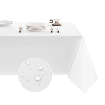 Table Cloth Rectangle Waterproof Spill-Proof Wrinkle-Free Tablecloth Washable, Kitchen Dining Tabletop Decoration