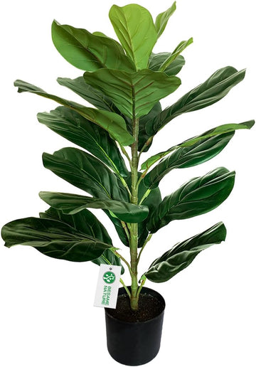 30" Little Artificial Fiddle Leaf Fig Tree/Faux Ficus Lyrata Decoration