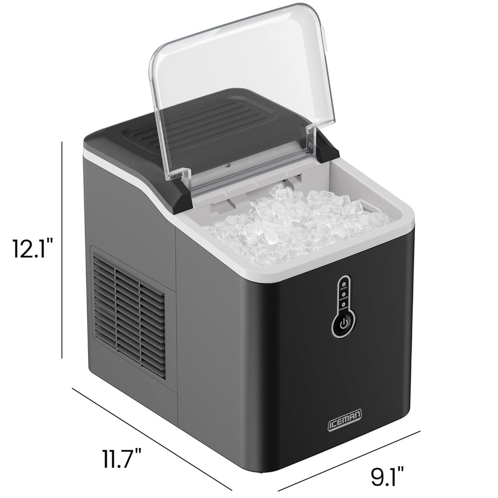 By Nugget Ice Maker Countertop, Pebble Ice Maker Machine, 26 lb in 24 Hours, Ready in 6 Minutes, Removable Ice