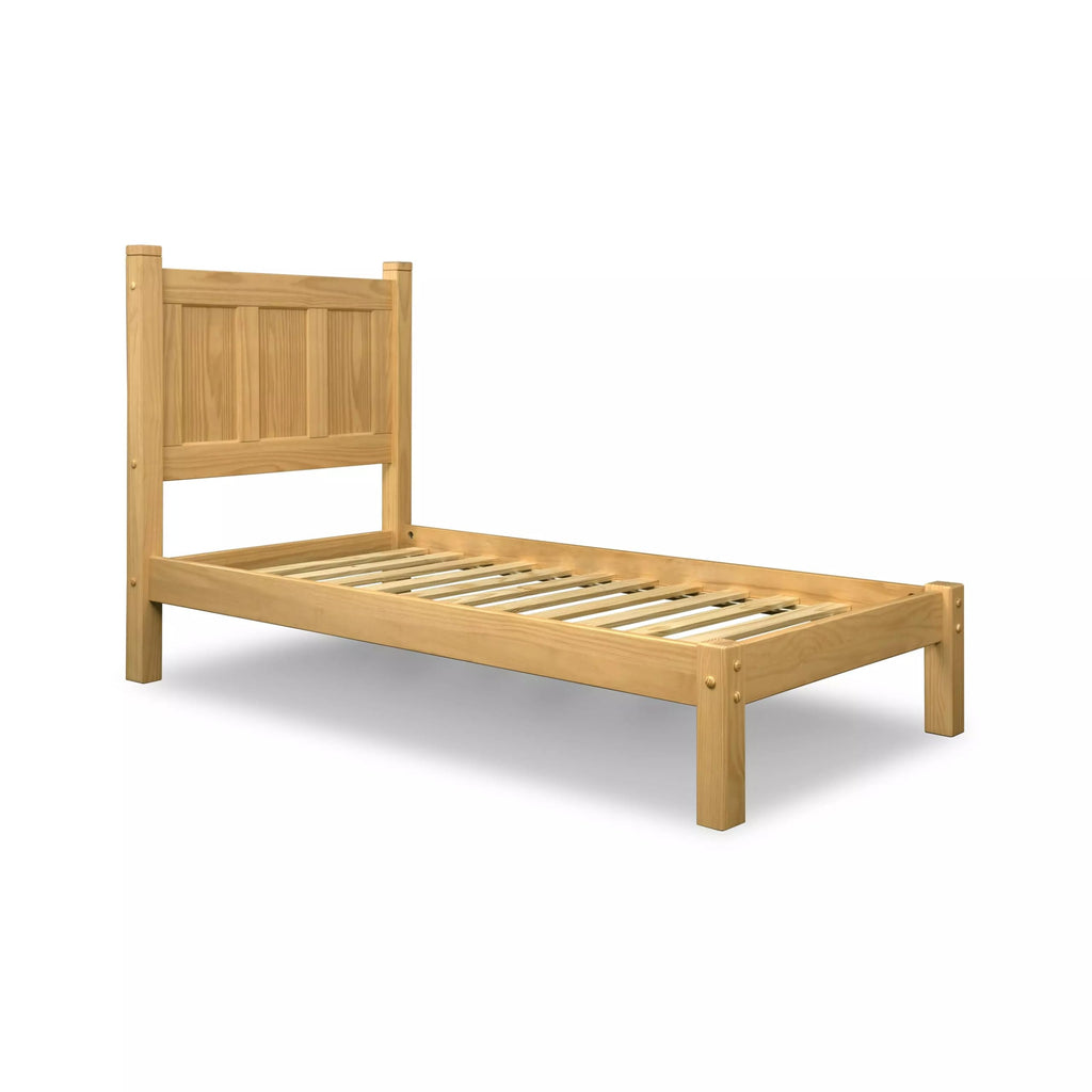 Shaker Panel Platform Bed, Full, Natural Solid Wood