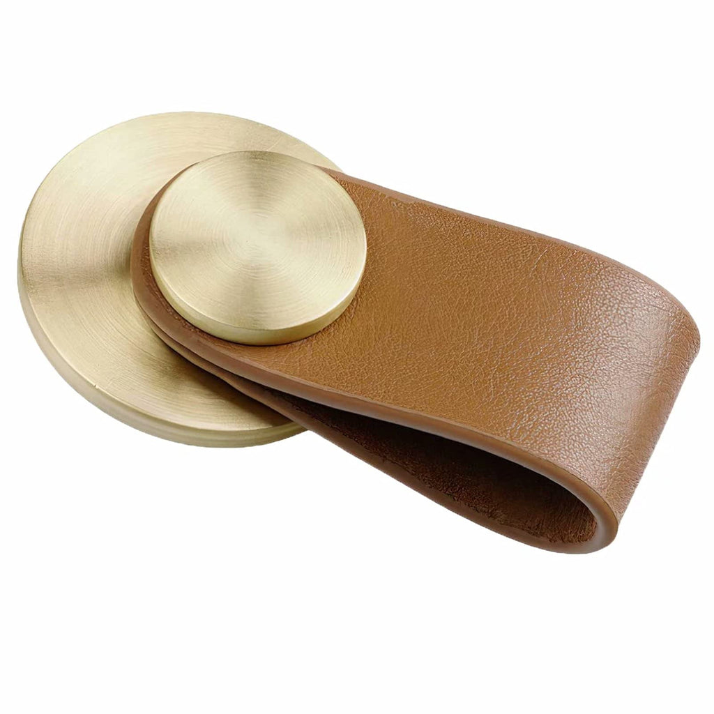 6pcs New Leather Pulls -Leather Cabinet Pulls - Leather Drawer Pull for Wardrobe, Kitchen, Bathroom - Heavy-Duty