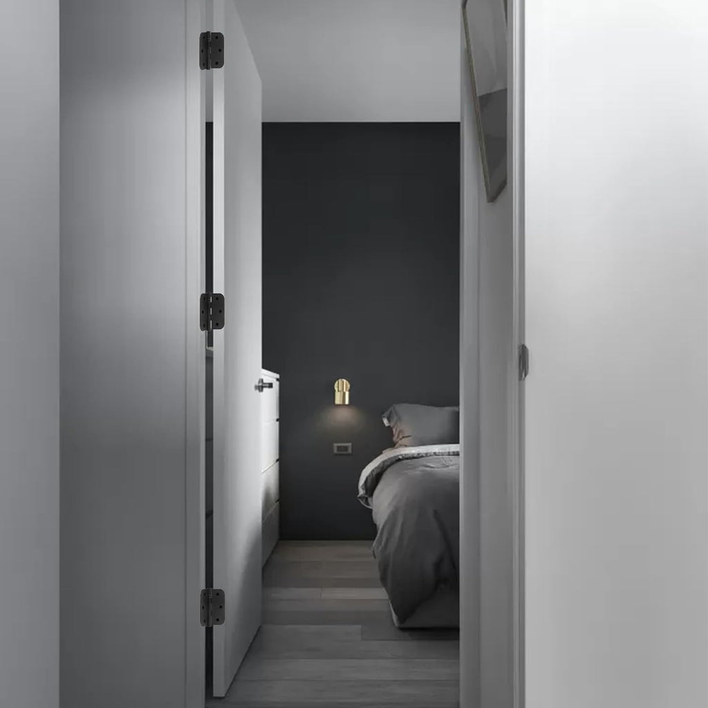 6 Pack 3.5 Inch x 3.5 Inch Door Hinges with 5/8'' Radius Corners