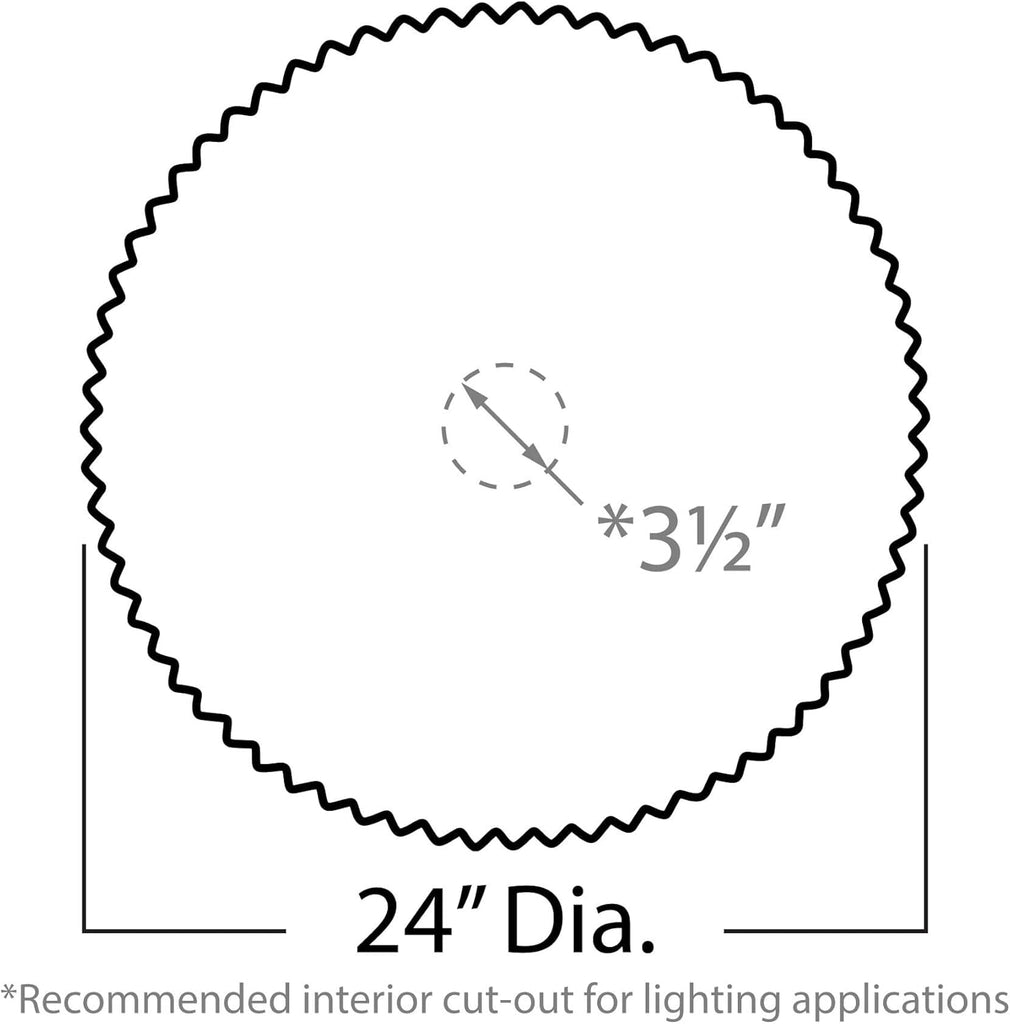 24 inch x 3 inch Decorative Polyurethane Ceiling Medallion Single Pack