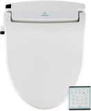 Elongated Smart Bidet Toilet Seat with Heated Water, Wireless Remote, Warm Air Dryer, Adjustable Wash Settings, Self-Cleaning Nozzle