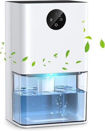 Dehumidifier, 1500ML (50 OZ) Small Dehumidifier for Home (300 Sq. Ft), Quiet with Auto Shut Off