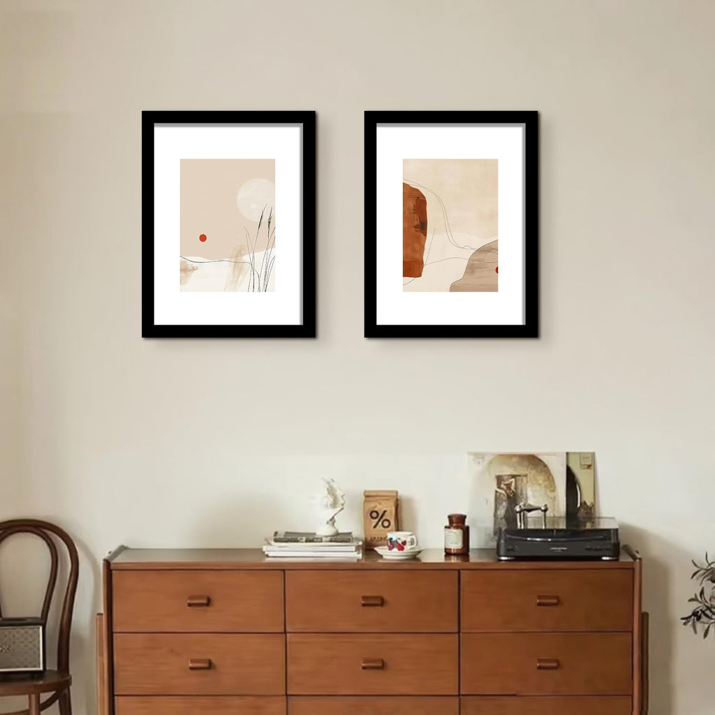 18x24 Frame in Black, Gallery Frame for Wall Mounting, 2 Pack