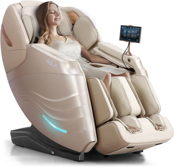 Massage Chair Full Body with Body Scan, Zero Gravity, SL-Track, Cream | 20 Modes Shiatsu Massage Chair Built-in Heat