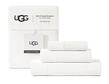 Hedi Twin Sheets Set, Breathable & Cooling Sheet Set, 3-Piece, White