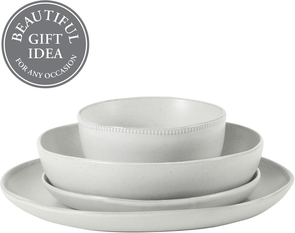 Menlo Park 16-Piece Pottery Clay Stoneware Dinnerware Set