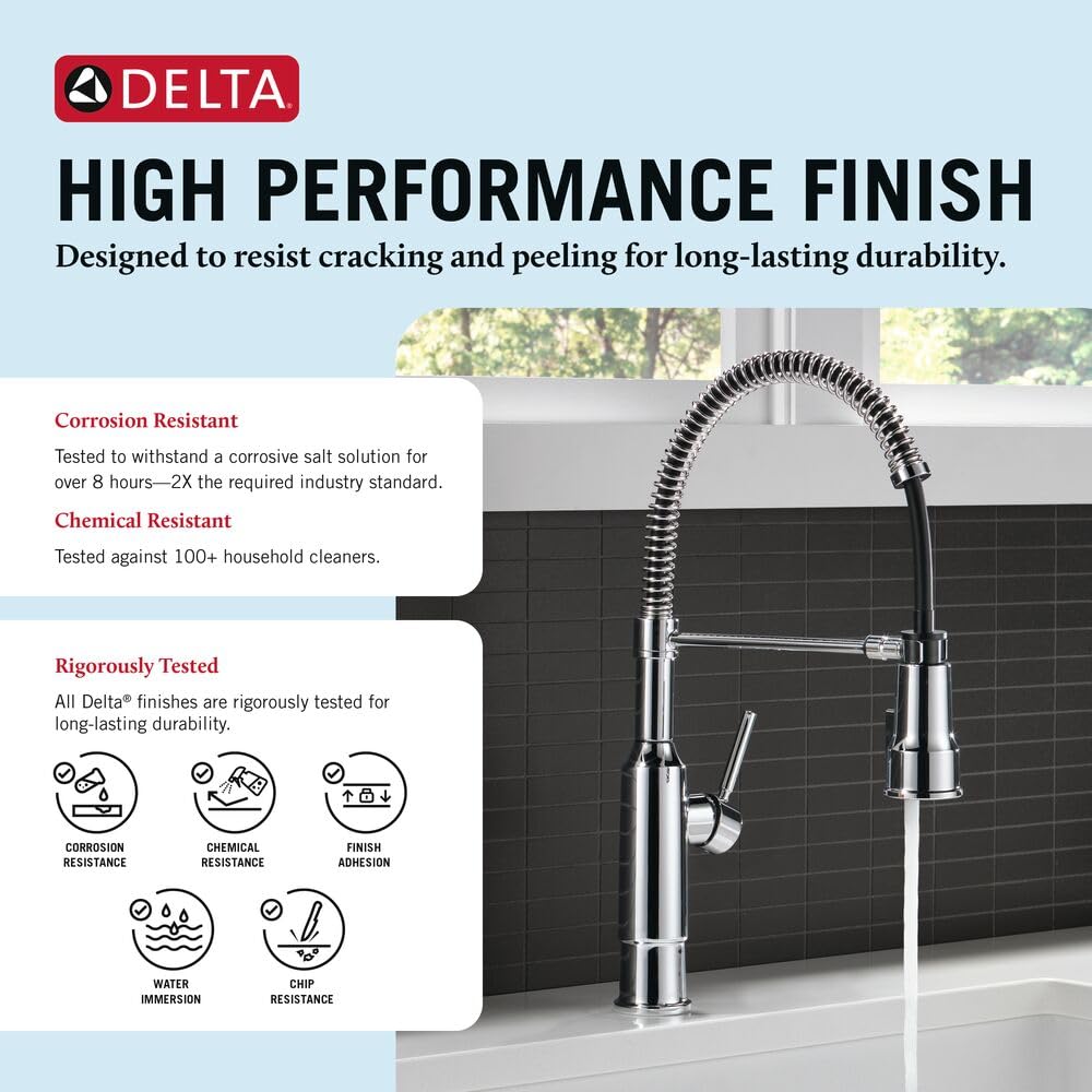 Theodora Pro Style Commercial Kitchen Faucet with Pull Down Sprayer, Chrome Single Hole Kitchen Sink Faucet, Single