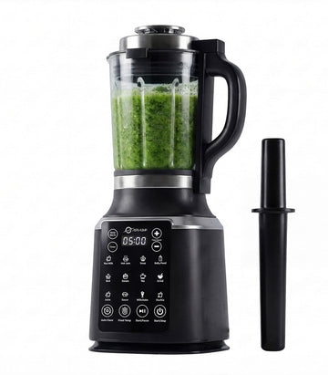 Smoothie & Glass Blender, 1500W Black Professional Nut Milk & Soy Milk Maker, Hot Soups, Baby Food, Auto Clean, 14