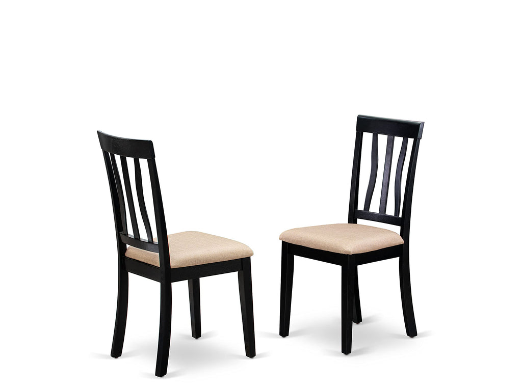 West Furniture 6 Piece Dining Table Set Contains a Rectangle Dining Room Table with Butterfly Leaf and 4