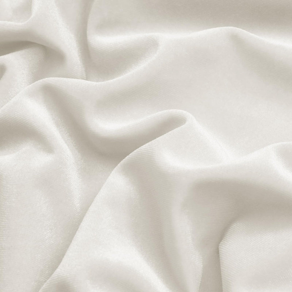 1 Yard Ivory White Velvet Fabric 63 Inch Wide