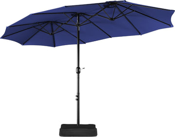 13 FT Triple-size Patio Umbrella w/Base Included - Market Extra-Large Double Sided Umbrella
