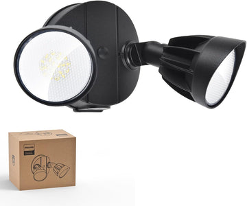 Dusk to Dawn 44W 3500LM LED Security Flood Lights Outdoor, 5000K Daylight, Wet Location, Dual Adjustable Heads