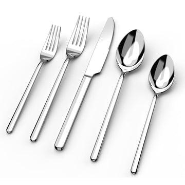 Silverware Set, 20 Piece Flatware Cutlery Set for 4, 18/10 Stainless Steel Silverware Mirror Polished Dishwasher Safe