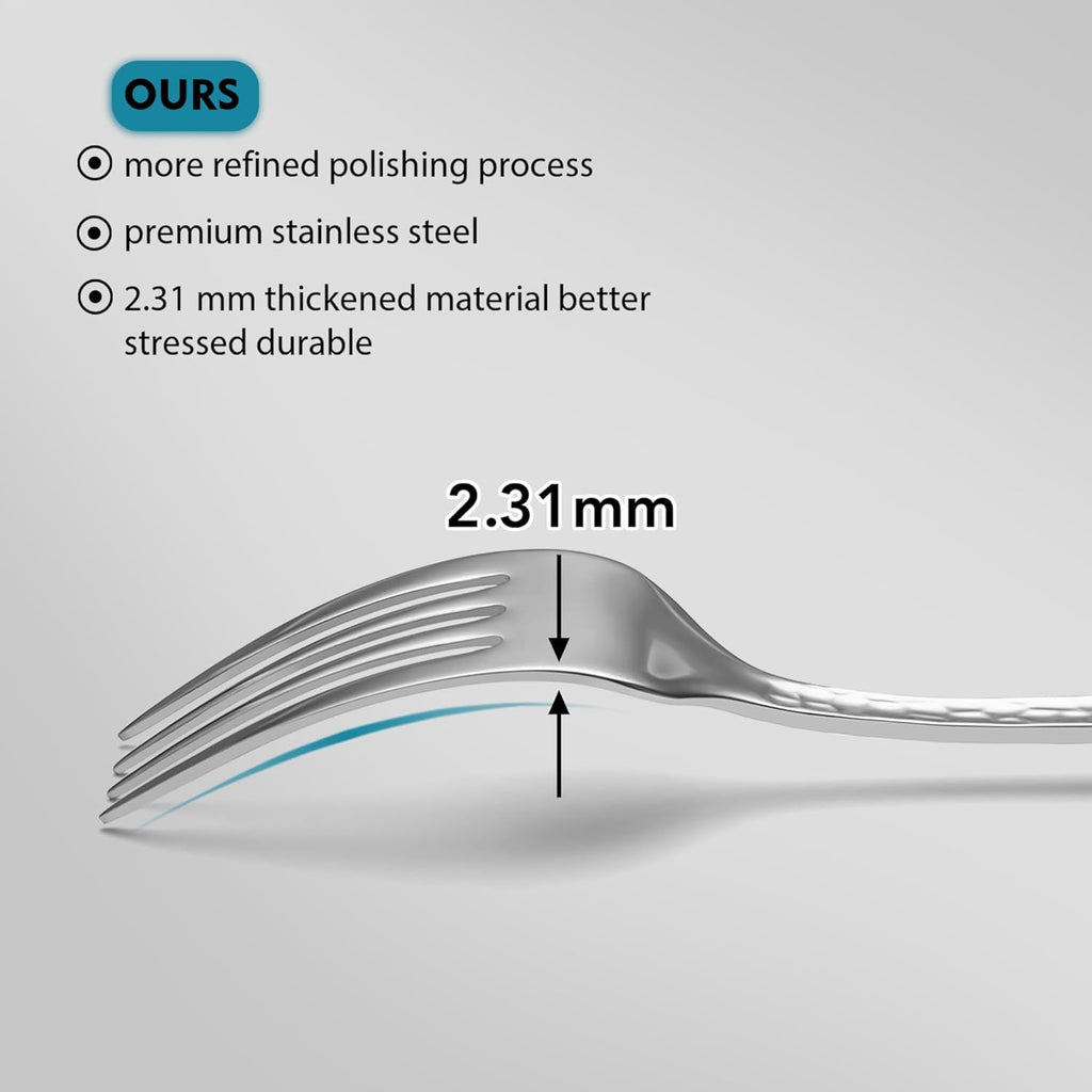 40-Piece Flatware Set, Service for 8, Premium Stainless Steel Cutlery Set