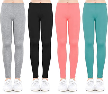 Girls Leggings Multipack - Soft Comfortable Athletic Leggings for Girls