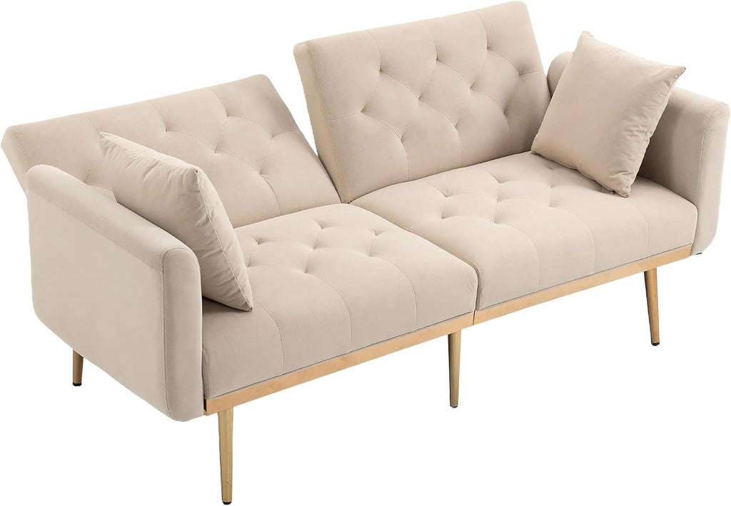 104.33" L-Shaped Modern Polyester Upholstery Sponge Sectional Sofa Couch, White, 69" x 105" x 36"