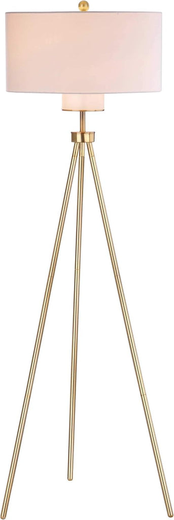 Enrica Brass Gold Tripod Leg 66-Inch Floor Lamp, Contemporary Sculptural Design (FLL4008A)