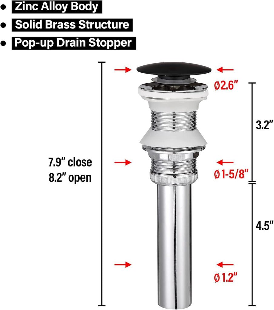 Bathroom Vessel Sink Combo with Faucet and Pop-up Drain
